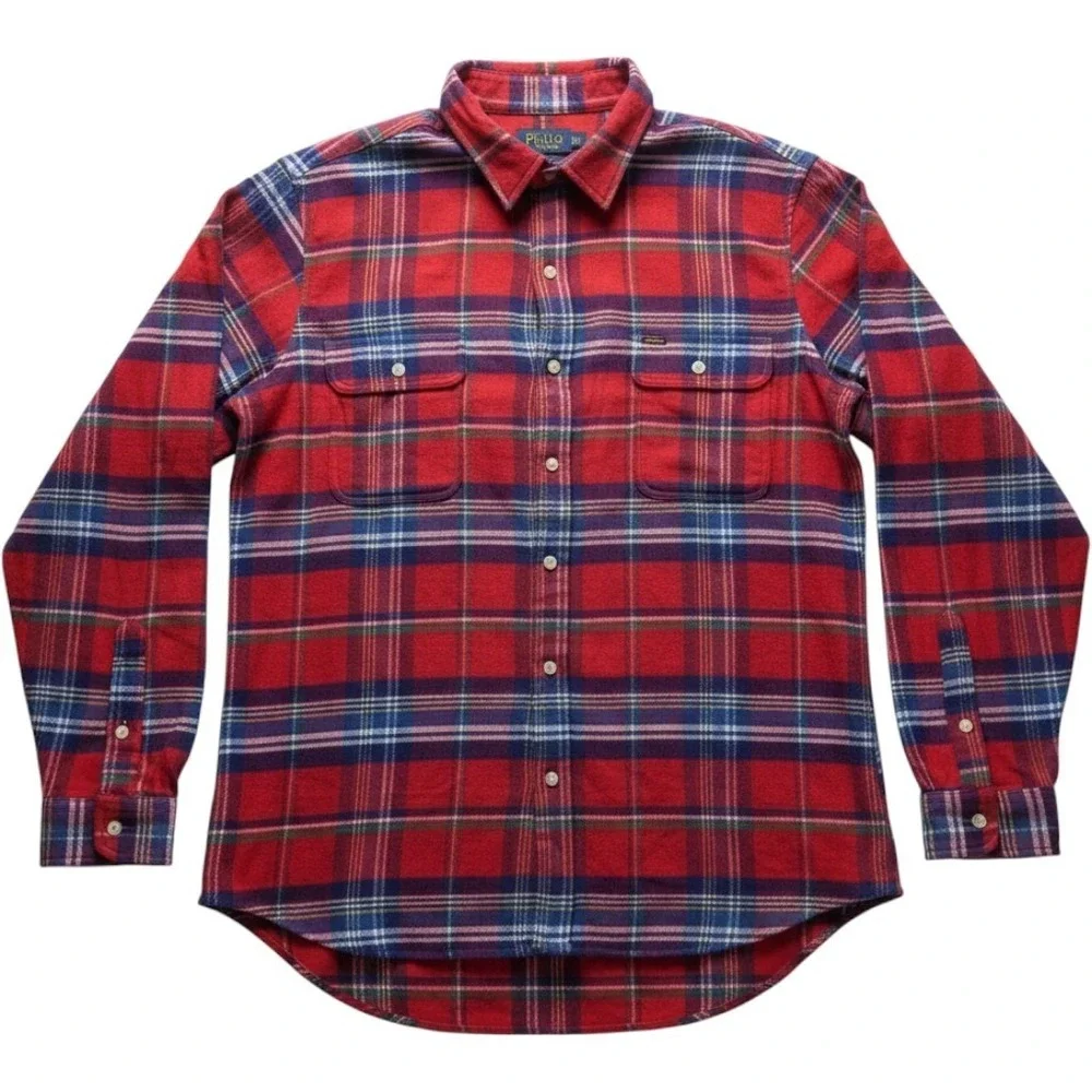 Polo Ralph Lauren Mens XXL Red Plaid Flannel Shirt Classic Fit NWT Long Sleeve